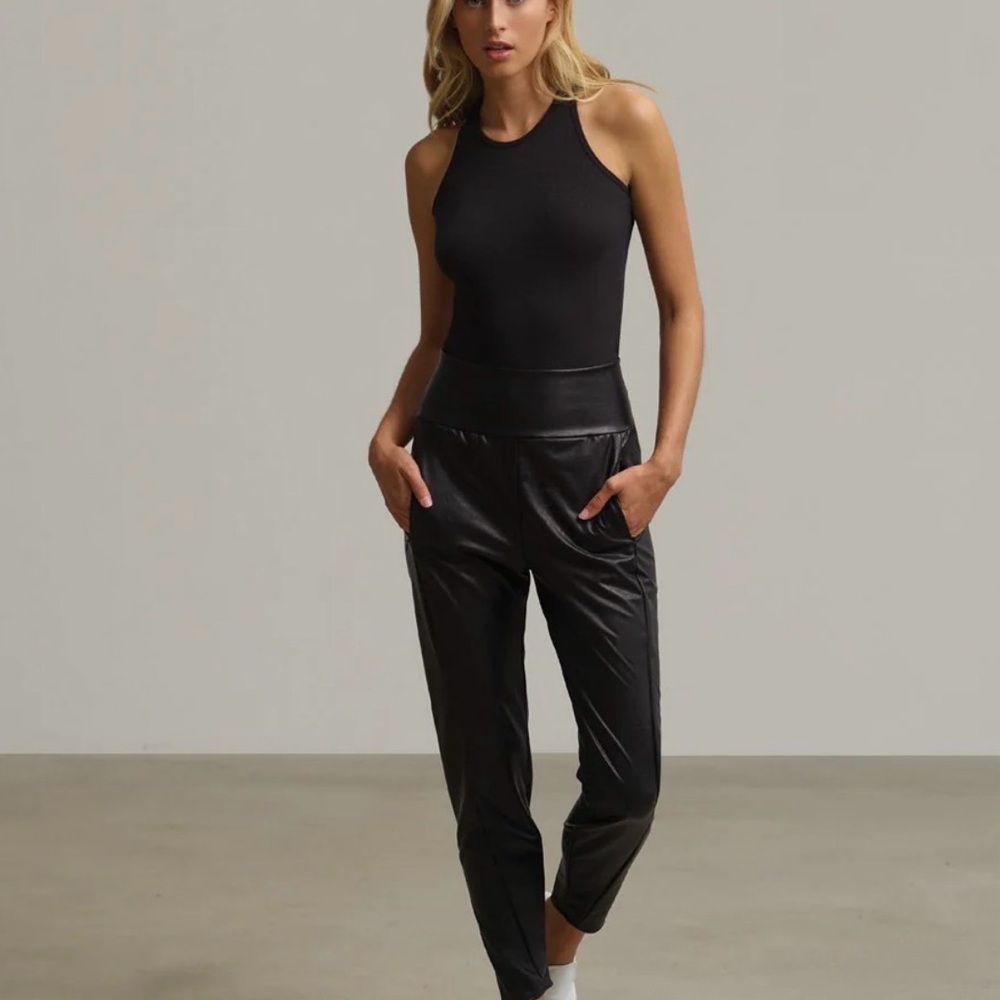 Faux Leather Tapered Pants Commando